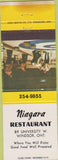 Matchbook Cover - Niagara Restaurant Windsor ON curling