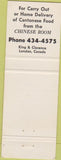 Matchbook Cover - Iroquois Casino London ON