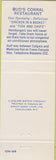 Matchbook Cover - Bud's Corral Restaurant Calgary Medicine Hat