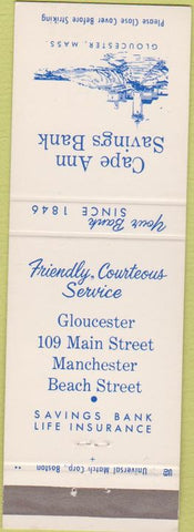 Matchbook Cover - Cape Ann Savings Bank Gloucester MA