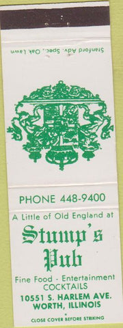 Matchbook Cover - Stump's Pub Worth IL