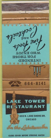 Matchbook Cover - Lake Tower Restaurant Chicago IL WEAR