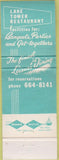 Matchbook Cover - Lake Tower Restaurant Chicago IL WEAR