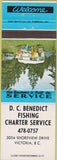 Matchbook Cover - DC Benedict Fishing Charter Victoria BC