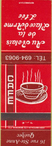 Matchbook Cover - Au Relais De La Place D Arme Ltee Ste Anne QC
