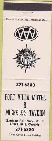 Matchbook Cover - Fort Village Motel Fort Erie ON