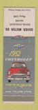 Matchbook Cover - 1952 Chevrolet Dover Foxcroft ME low phone #