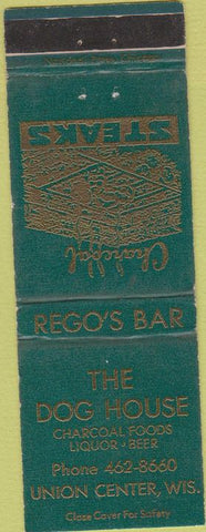 Matchbook Cover - The Dog House Union Center WI
