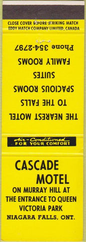 Matchbook Cover - Cascade Motel Niagara Falls ON