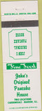 Matchbook Cover - John's Pancake House Carbondale Marion IL