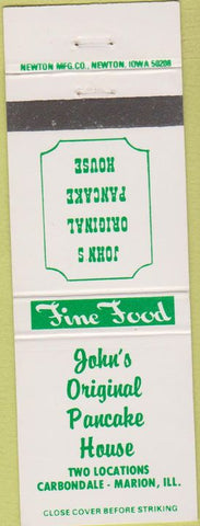 Matchbook Cover - John's Pancake House Carbondale Marion IL