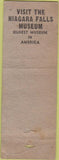 Matchbook Cover - Niagara Falls Souvenir Museum WORN