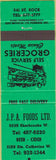 Matchbook Cover - JPA Foods groceries Ste Canada