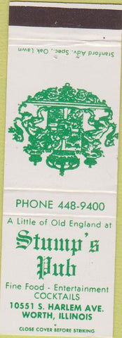 Matchbook Cover - Stump's Pub Worth IL