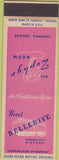 Matchbook Cover - Hotel Bellerive Kansas City MO