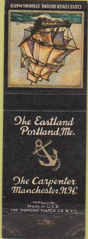 Matchbook Cover - Eastland Portland ME Manchester NH