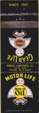 Matchbook Cover - Gear Life Motor Oil