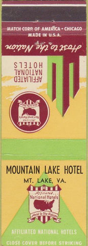 Matchbook Cover - Mountain Lake Hotel VA