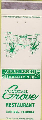 Matchbook Cover - Coconut Grove Restaurant Sanibel FL WEAR