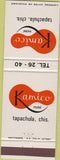 Matchbook Cover - Kamico Motel Tapachula Cerillos La Paz Mexico