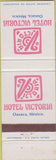 Matchbook Cover - Hotel Victoria Oaxaca Mexico
