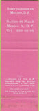 Matchbook Cover - Hotel Victoria Oaxaca Mexico