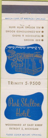 Matchbook Cover - Park Shelton Hotel Detroit MI