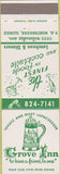 Matchbook Cover - Grove Inn Northbrook IL