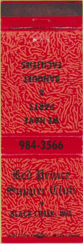 Matchbook Cover - Red Price Supper Club Black Creek WI