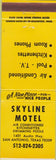 Matchbook Cover - Skyline Motel San Antonio TX