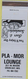 Matchbook Cover - Pla Mor Lounge Green Bay WI