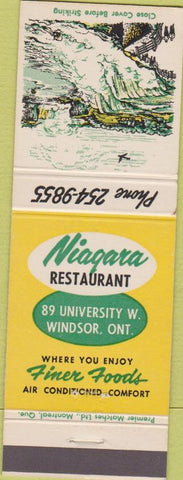 Matchbook Cover - Niagara Restaurant Windsor ON