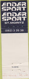 Matchbook Cover - Ender Sport St Moritz WEAR
