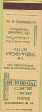Matchbook Cover - Shenandoah Hotel Martinsburg WV