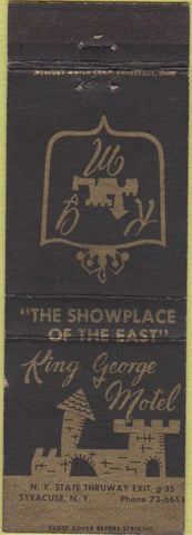 Matchbook Cover - King George Motel Syracuse NY