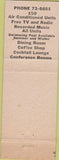 Matchbook Cover - King George Motel Syracuse NY