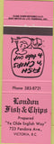 Matchbook Cover - London Fish and Chips Victoria BC