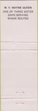Matchbook Cover - BC Canada Forest MV Mayne Queen Ship