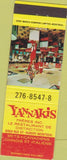 Matchbook Cover - Yannakis Restaurant Montreal QC