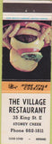 Matchbook Cover - Village Restaurant Stoney Creek Canada