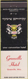 Matchbook Cover - Greenville Hotel MS