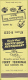 Matchbook Cover - Frenchman's Bay Motel Bar Harbor ME