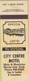 Matchbook Cover - City Centre Motel Moose Jaw SK
