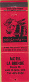 Matchbook Cover - Motel La Brinde Baie ST Paul QC