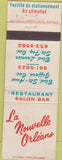 Matchbook Cover - La Nouvelle Orleans Ste Foy QC WEAR