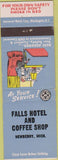 Matchbook Cover - Falls Hotel Coffee Shop Newberry MI