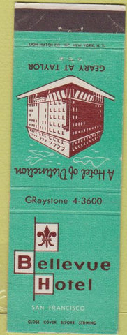 Matchbook Cover - Bellevue Hotel San Francisco CA