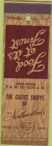 Matchbook Cover - Northeastland Hotel Presque Isle ME