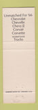 Matchbook Cover - 1966 Chevrolet Ellendale ND