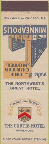 Matchbook Cover - Curtis Hotel Minneapolis MN